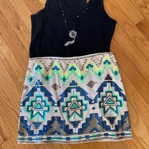 Sequin mini skirt